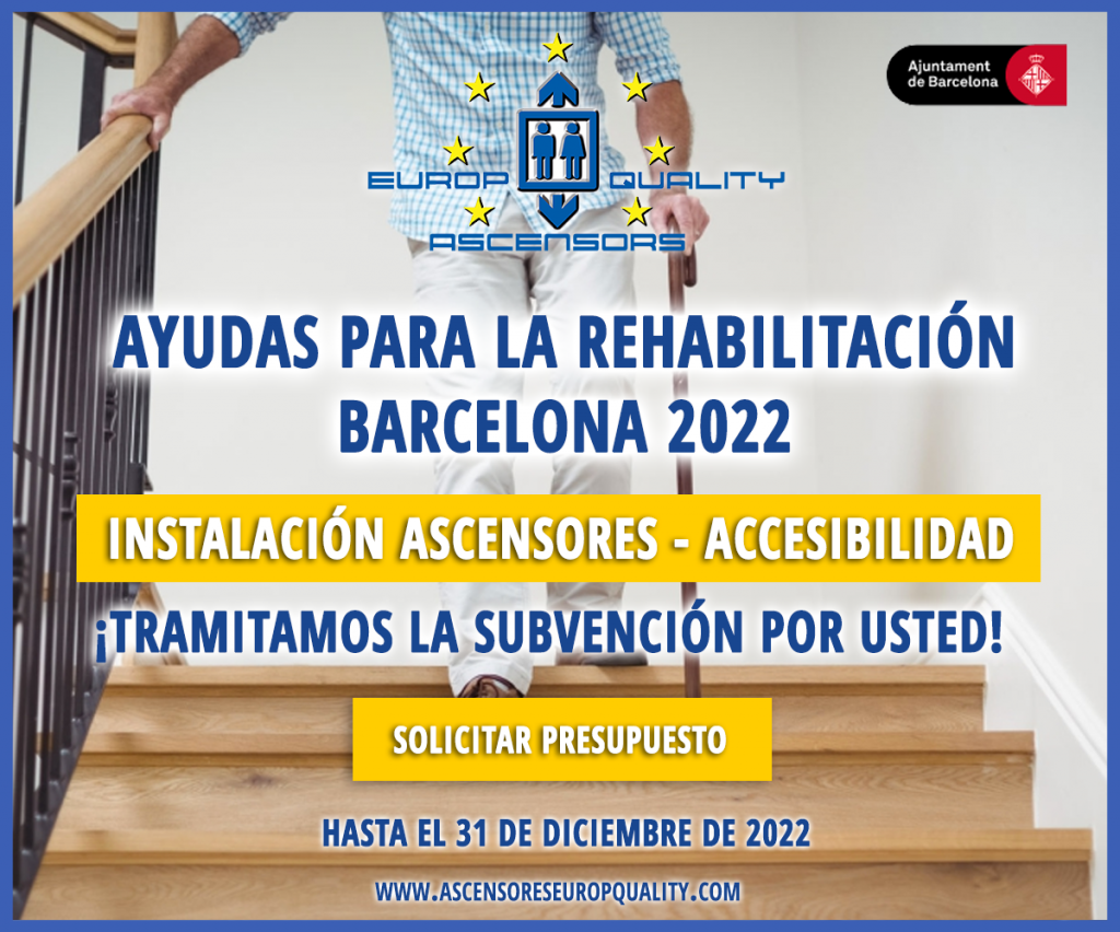 Ayudas y subvenciones para la instalación de ascensores en Barcelona 2022